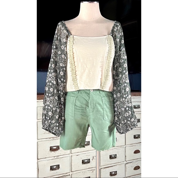 Anthropologie Pilcro Slouchy Surplus Green Shorts 26 - Picture 2 of 11
